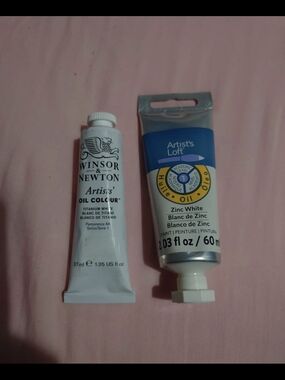 New/Unopen-Winsor & Newton Titanium White And Artist's Loft White Oil Paints
